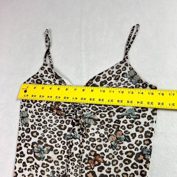 Rue 21 Cami Dress Women's Large Brown Butterfly Cheetah Print Fairy Core Grunge - Picture 5 of 9